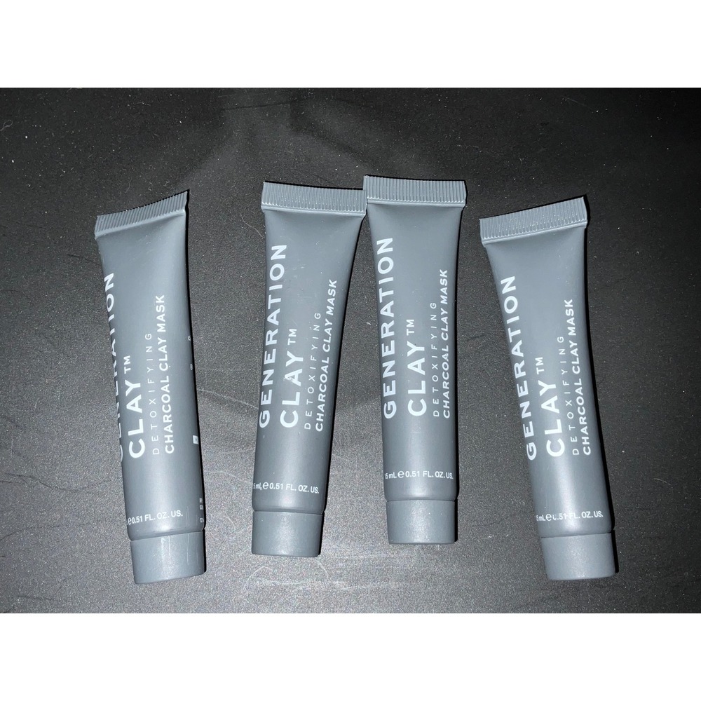 Generation Clay Detoxifying Charcoal Clay Mask 4-Piece Travel Set Pore Refining